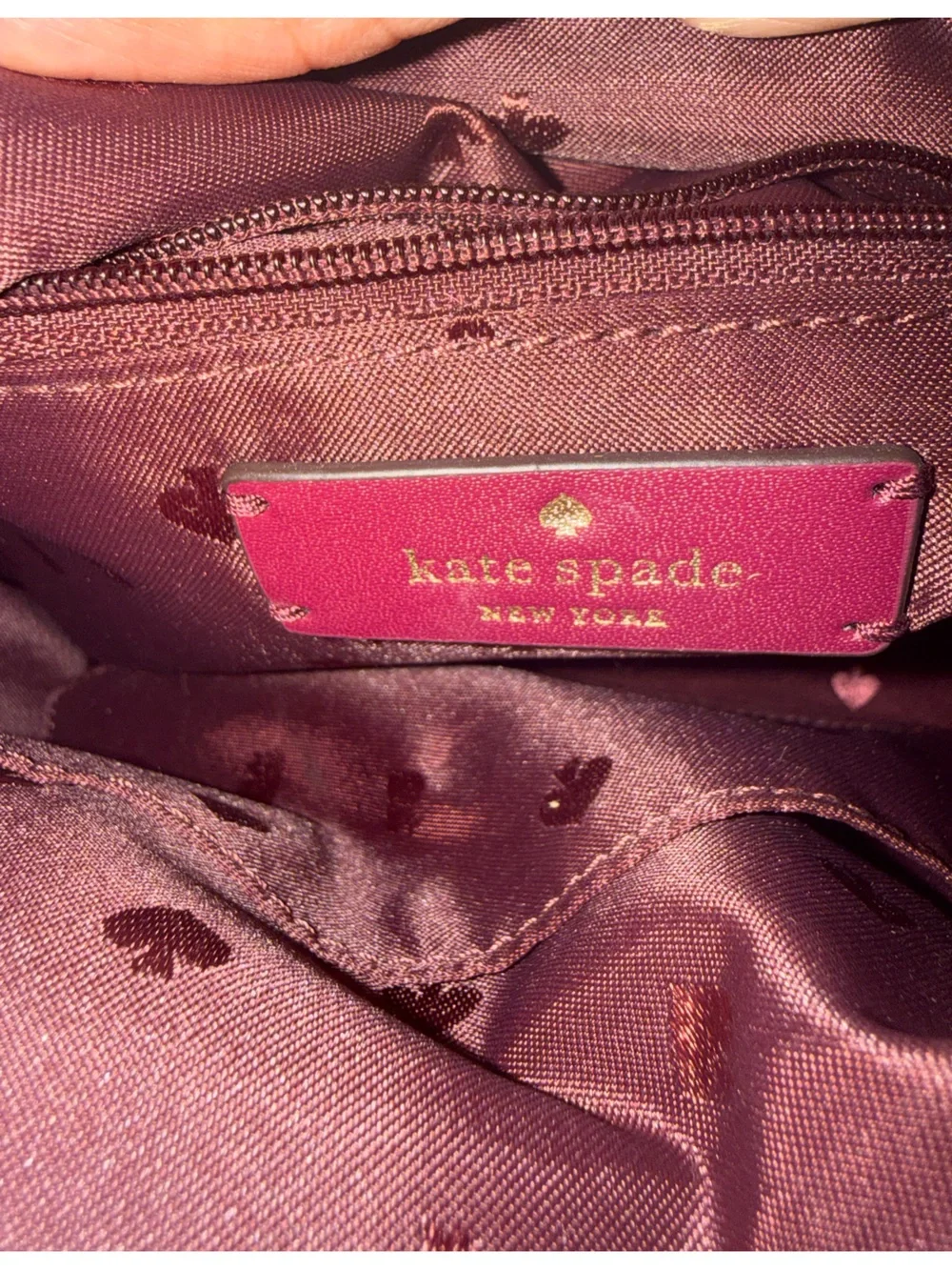 Kate Spade New York Burgundy Jae Flat Crossbody Bag